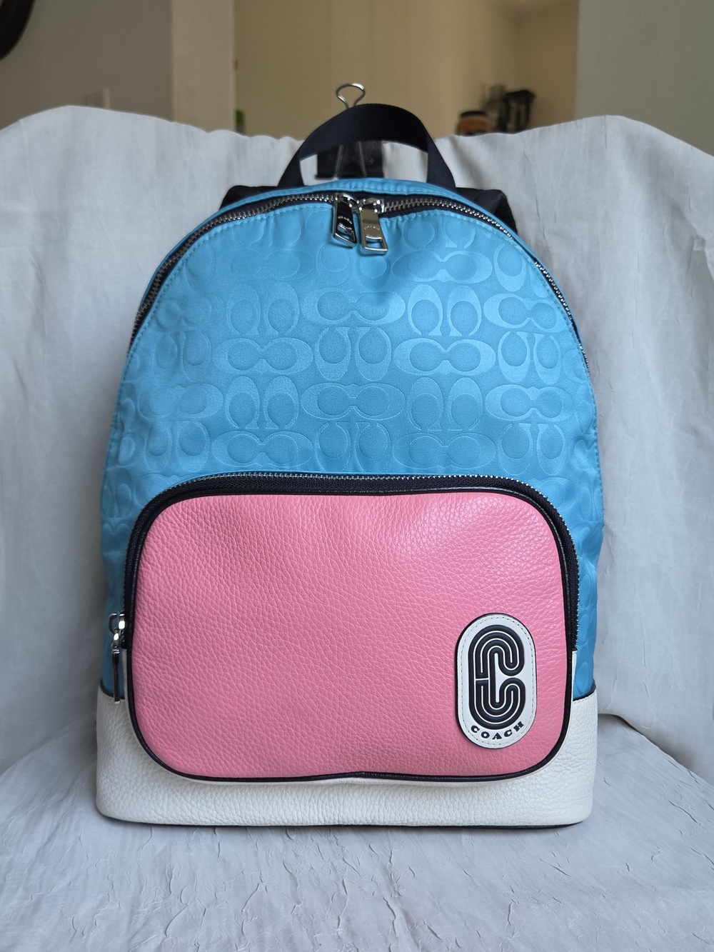 Coach Court Backpack in Colorblock Signature Nylon